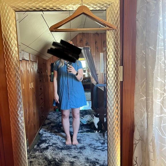Denim blue button-up dress - Picture 5 of 5